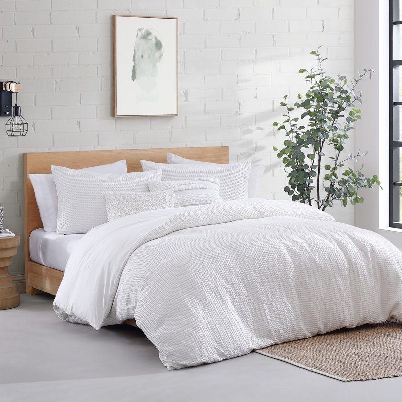 【新品】DKNY DUVET COVER 掛け布団 カバー 3点セット DKNY Modern Waffle 100% Cotton 3 Piece Duvet Cover Set